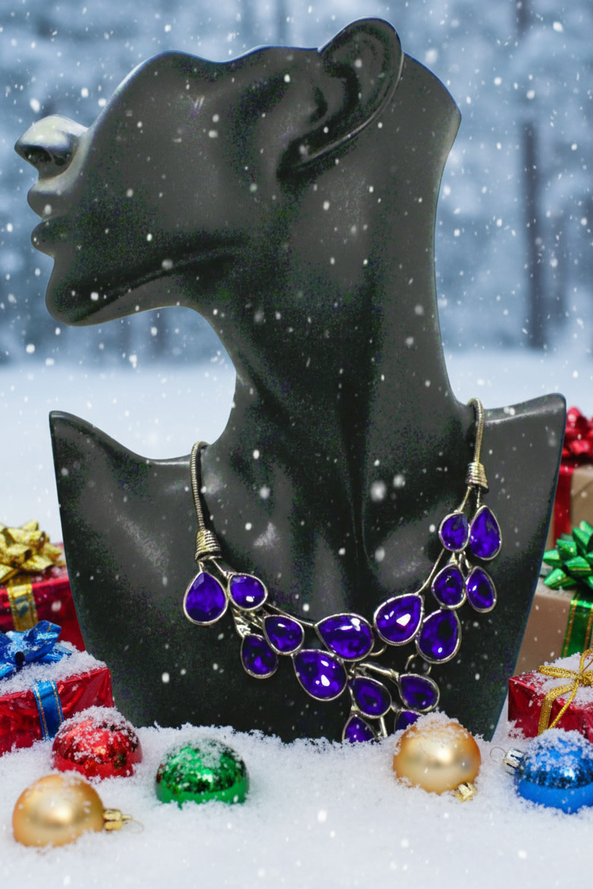 Ravishing Colbalt Blue Teardrop Necklace