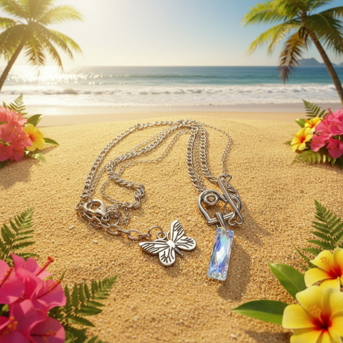 A Heart and Crystal for You Necklace