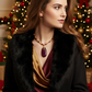 Enchanting Dark Burgundy, Fossil, Crystal, Chain, and Bead, One-of-a-Kind Necklace - handcrafted by Artistry Jewelry