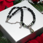 Gorgeous Black Diamond Crystals, Cubic Zirconia, and Black Pearl Beads, One-of-a-Kind Beaded Necklace - handcrafted by Artistry Jewelry