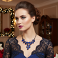 Ravishing Colbalt Blue Teardrop Necklace