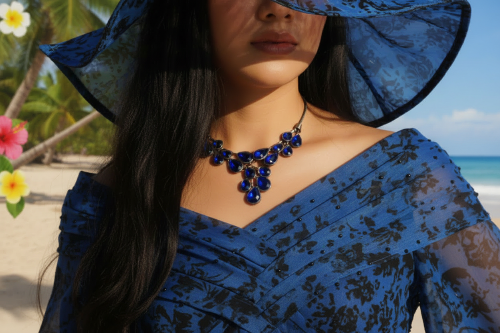Ravishing Colbalt Blue Teardrop Necklace