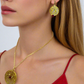 Beautiful Siam Crystal with an Elegant Gold Filigree Pendant, One-of-a-Kind Necklace Set- handcrafted by Artistry Jewelry