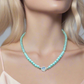 Beautiful Aqua, Semi-precious Necklace with a Cosmic Crystal, and Hematite-B-handcrafted by Artistry Jewelry