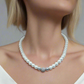 Gorgeous Crystal Czech Ball and Gray & Silver Druk beads, One-of-a-Kind, Beaded Necklace-crafted by Artistry Jewelry