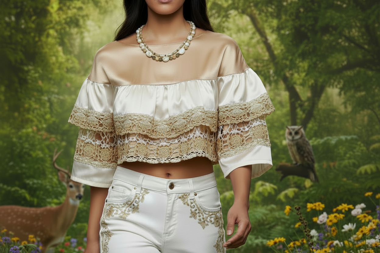 Tantalizing Opal Crystals, Natural Magnesite and Italian Onyx, Two-Strands, Beaded Necklace - crafted by Artistry Jewelry