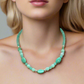 Beautiful Aqua, Semi-precious Necklace with Magnesite, and Hematite-A-handcrafted by Artistry Jewelry