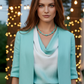 Beautiful Aqua, Semi-precious Necklace with Magnesite, and Hematite-A-handcrafted by Artistry Jewelry