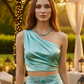 Beautiful Aqua, Semi-precious Necklace with Magnesite, and Hematite-A-handcrafted by Artistry Jewelry