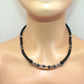 Fabulous Black & Gray Labrador, Black  Onyx and Black Diamond Crystals,_A Beaded Necklace