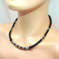 Fabulous Black & Gray Labrador, Black  Onyx and Black Diamond Crystals,_A Beaded Necklace