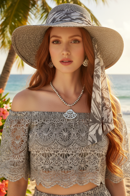 Beautiful Air Blue Opal Crystals, Silver Pendant, and Rhinestones, One-of-a-Kind, Beaded Necklace Set-crafted by Artistry Jewelry