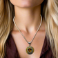 Smokey Topaz Rivoli Pendant, and Silver Snake Chain Necklace- by Artistry Jewelry
