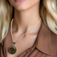 Smokey Topaz Rivoli Pendant, and Silver Snake Chain Necklace- by Artistry Jewelry