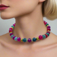 Stunning Natural Berry Tourmaline, Olive Quartz, and Gold Hematite, One-of-a-Kind, Beaded Necklace Set-handcrafted by Artistry Jewelry