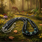 Stunning Sapphire Crystals, Black & Gray Pearl Beads, Dark BlueCzech PAVE Balls, Beaded Necklace - handcrafted by Artistry Jewelry