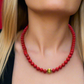 Beautiful Natural Red and Black Vein Turquoise, One-of-a-Kind, Semi-precious,  Necklace Set- handcrafted by Artistry Jewelry