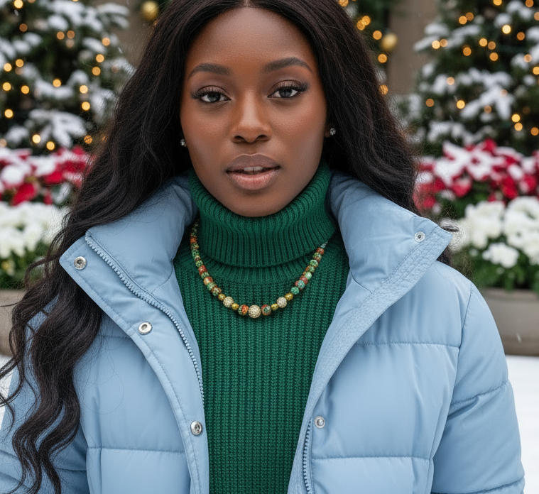 Fabulous Natural Green & Red Imperial Jasper, Gold Hematite, and CZ, Semi-precious, One-of-a-Kind,Beaded Necklace-handcrafted by Artistry Jewelry