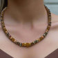 Amazing Crystal and Druk Brown Beaded,  One-of-a-Kind,  Necklace *handcrafted by Artistry Jewelry*