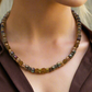 Amazing Crystal and Druk Brown Beaded,  One-of-a-Kind,  Necklace *handcrafted by Artistry Jewelry*