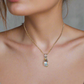 A  Beautiful Teardrop Crystal and Stainless Steel Chain Necklace, One-of-a-Kind-handcrafted by Artistry Jewelry