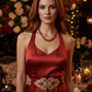 Gorgeous Burnt Red Adventurine and Italian Onyx, Semi-precious Necklace B-handcrafted by Artistry Jewelry