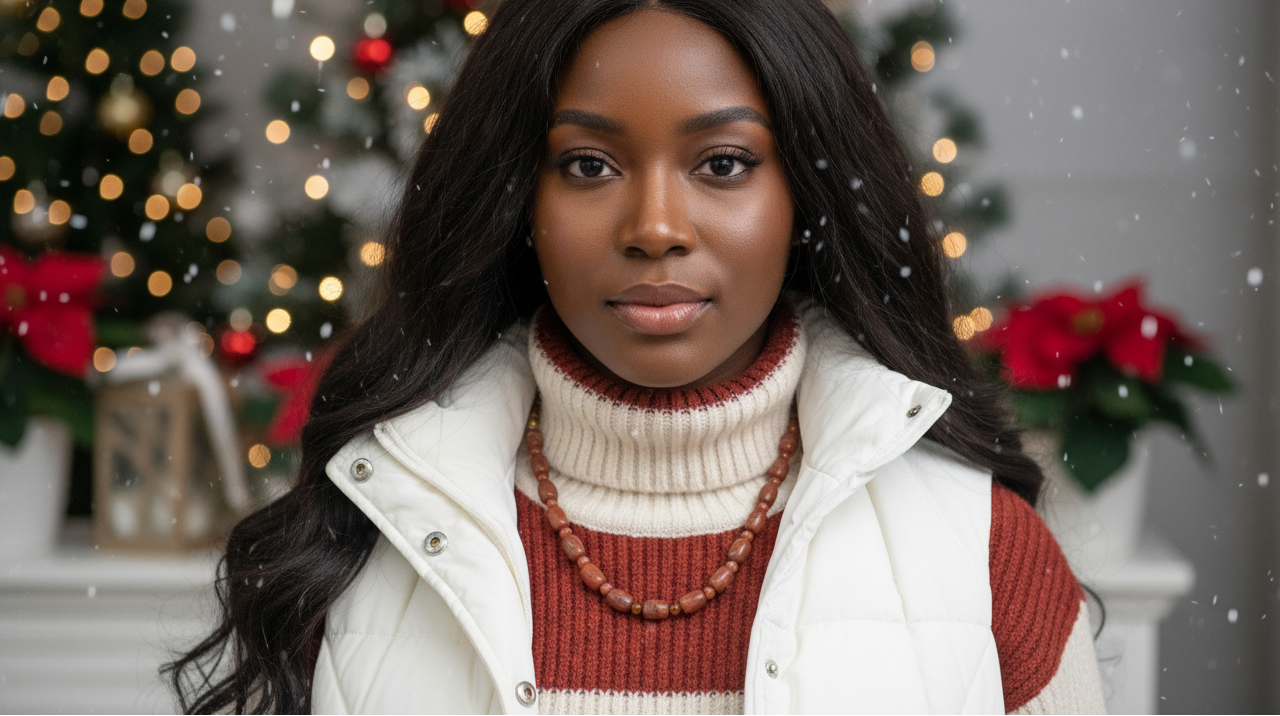 Gorgeous Burnt Red Adventurine and Italian Onyx, Semi-precious Necklace B-handcrafted by Artistry Jewelry