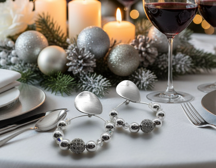 Dazzling Silver and Crystal Earrings