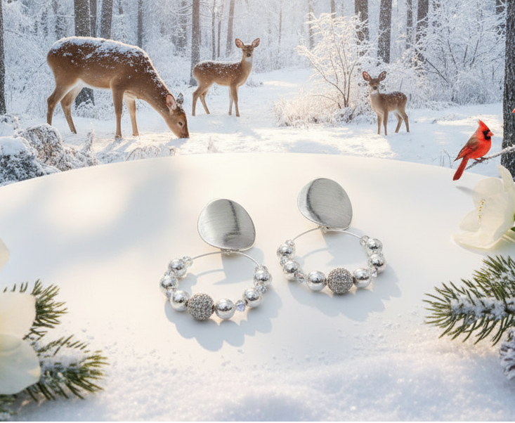 Dazzling Silver and Crystal Earrings