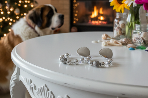 Dazzling Silver and Crystal Earrings