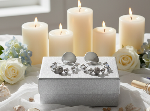 Dazzling Silver and Crystal Earrings