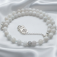 Dazzling White Moonstone and Crystal Necklace-174A