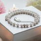 Dazzling White Moonstone and Crystal Necklace-174A