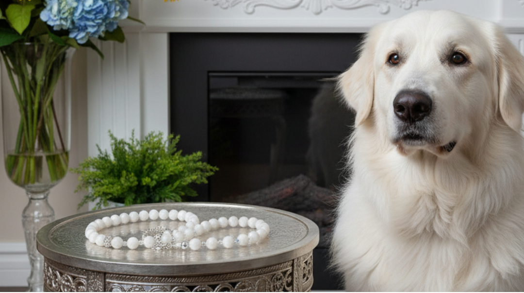 Dazzling White Moonstone and Crystal Necklace-174A