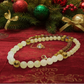 Elegant Ivory and Brown, Czech Crystal, and Gold Hematite Beaded Necklace Set, One-of-a-Kind, handcrafted by Artistry Jewelry