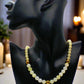Elegant Ivory and Brown, Czech Crystal, and Gold Hematite Beaded Necklace Set, One-of-a-Kind, handcrafted by Artistry Jewelry