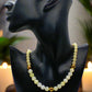 Elegant Ivory and Brown, Czech Crystal, and Gold Hematite Beaded Necklace Set, One-of-a-Kind, handcrafted by Artistry Jewelry