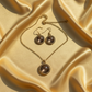 Attractive Smokey Brown and Gold Chain Necklace Set