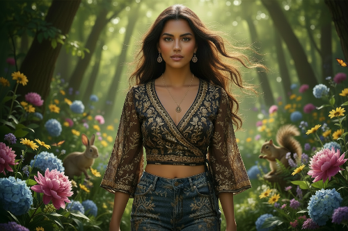 Attractive Smokey Brown and Gold Chain Necklace Set