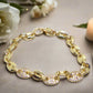 Lovely Golden Micro Pave Cubic Zirconia Link Bracelet