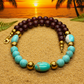 Gorgeous Pearl Maroon beads, Natural Matte Turquoise, Crystal, and Hematite, Beaded  Necklace-crafted by Artistry Jewelry