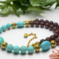 Gorgeous Pearl Maroon beads, Natural Matte Turquoise, Crystal, and Hematite, Beaded  Necklace-crafted by Artistry Jewelry
