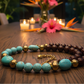 Gorgeous Pearl Maroon beads, Natural Matte Turquoise, Crystal, and Hematite, Beaded  Necklace-crafted by Artistry Jewelry