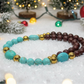 Gorgeous Pearl Maroon beads, Natural Matte Turquoise, Crystal, and Hematite, Beaded  Necklace-crafted by Artistry Jewelry