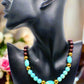Gorgeous Pearl Maroon beads, Natural Matte Turquoise, Crystal, and Hematite, Beaded  Necklace-crafted by Artistry Jewelry