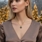 Attractive Smokey Brown and Gold Chain Necklace Set