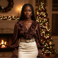 Attractive Smokey Brown and Gold Chain Necklace Set