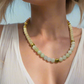Elegant Ivory and Brown, Czech Crystal, and Gold Hematite Beaded Necklace Set, One-of-a-Kind, handcrafted by Artistry Jewelry