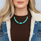 Gorgeous Pearl Maroon beads, Natural Matte Turquoise, Crystal, and Hematite, Beaded  Necklace-crafted by Artistry Jewelry