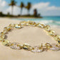 Lovely Golden Micro Pave Cubic Zirconia Link Bracelet
